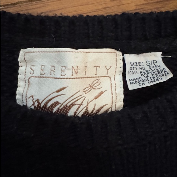 Vintage Floral Serenity Cottagecore Boho Sweater - Picture 4 of 4